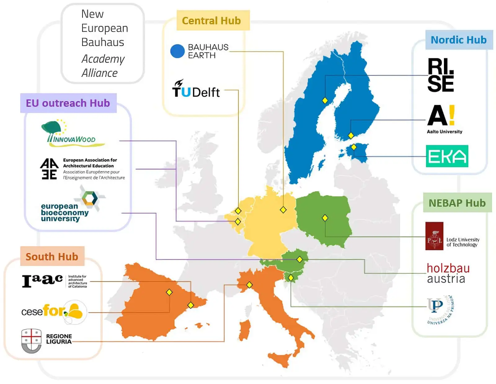 NEBA partner map